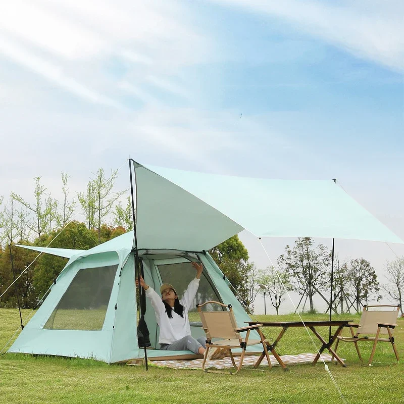 New Arrival 5-7 person double leisure ways camping house big dome canopy outdoor tents mountain tent