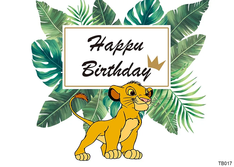 Cartoon Forest Backdrops Lion King Photography Background Kids Birthday Party Decoration Supplies Photo Shootings Backdrops