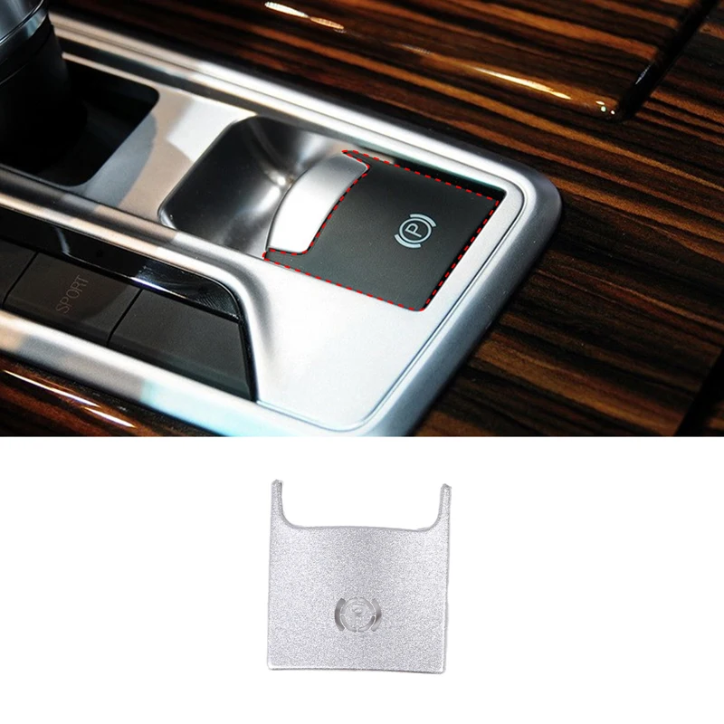 For Maserati Ghibli/Quattroporte 2013-15 Car electronic handbrake sequins Stainless Steel Silver Handbrake protection accessory