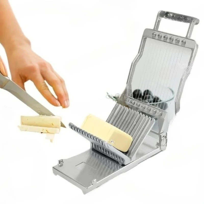 

Stainless Steel Cheese Slicer 1 Cm and 2 Cm Cheeser Butter Cutting Board Machine Wire To Dessert Durable Kitchen Tool Blade