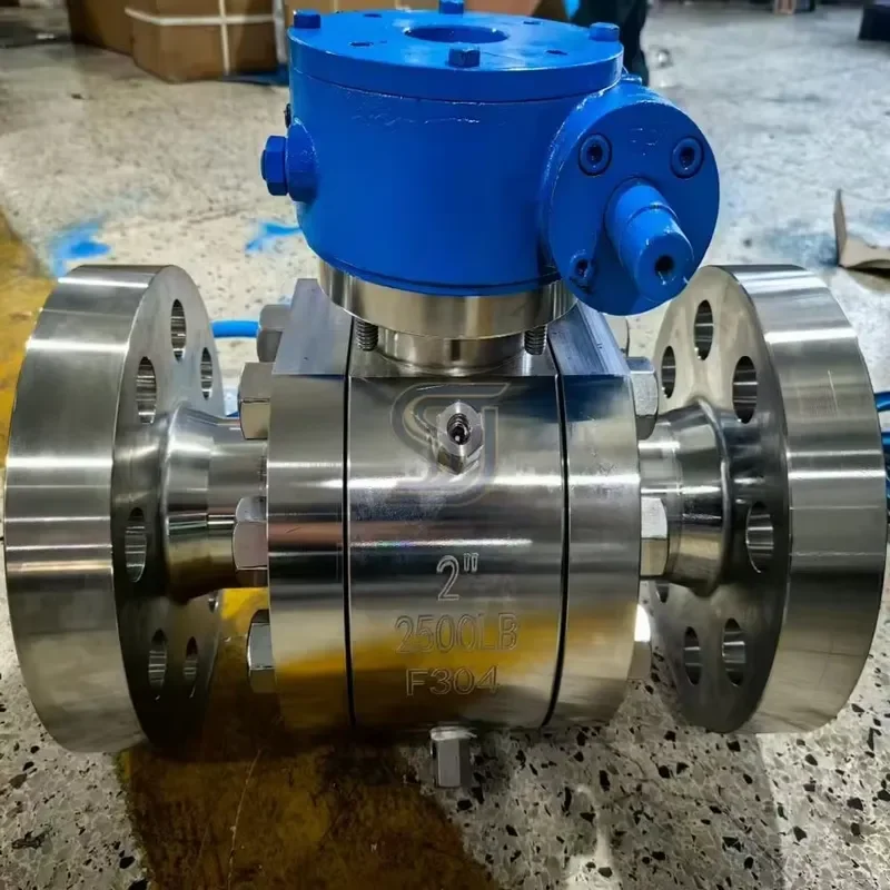 2026 Shenji Three-piece High-Pressure Manual Ball Valve Flanged Connection A105/F304/F316 OEM Customizable