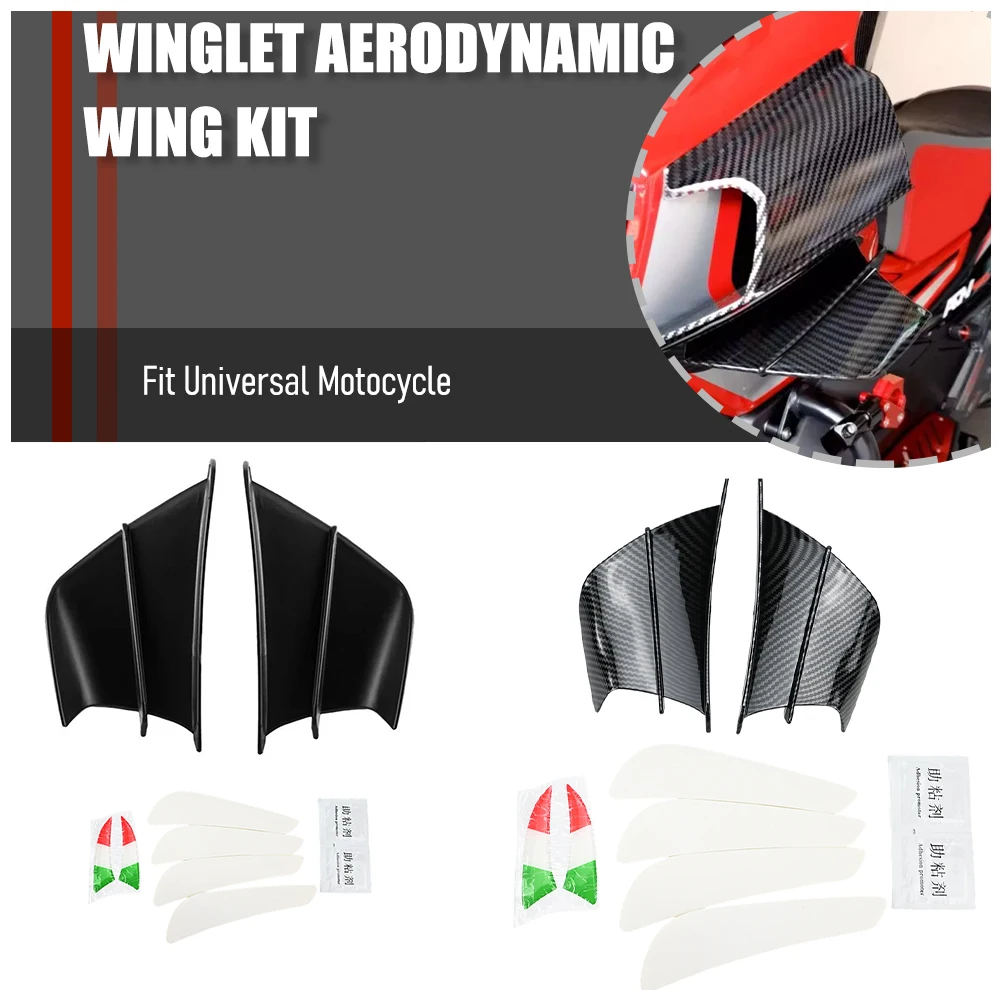 

Motorcycle Universal Accessories Sports Bike Winglet Aerodynamic Wing Kit Side Fairing Airflow Deflector Wind Knife