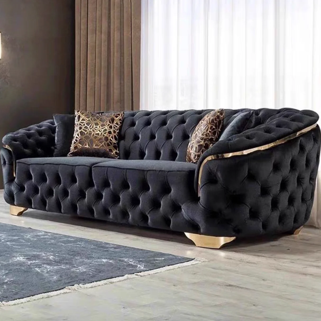 European light luxury nightclub style high-end sofa American living room