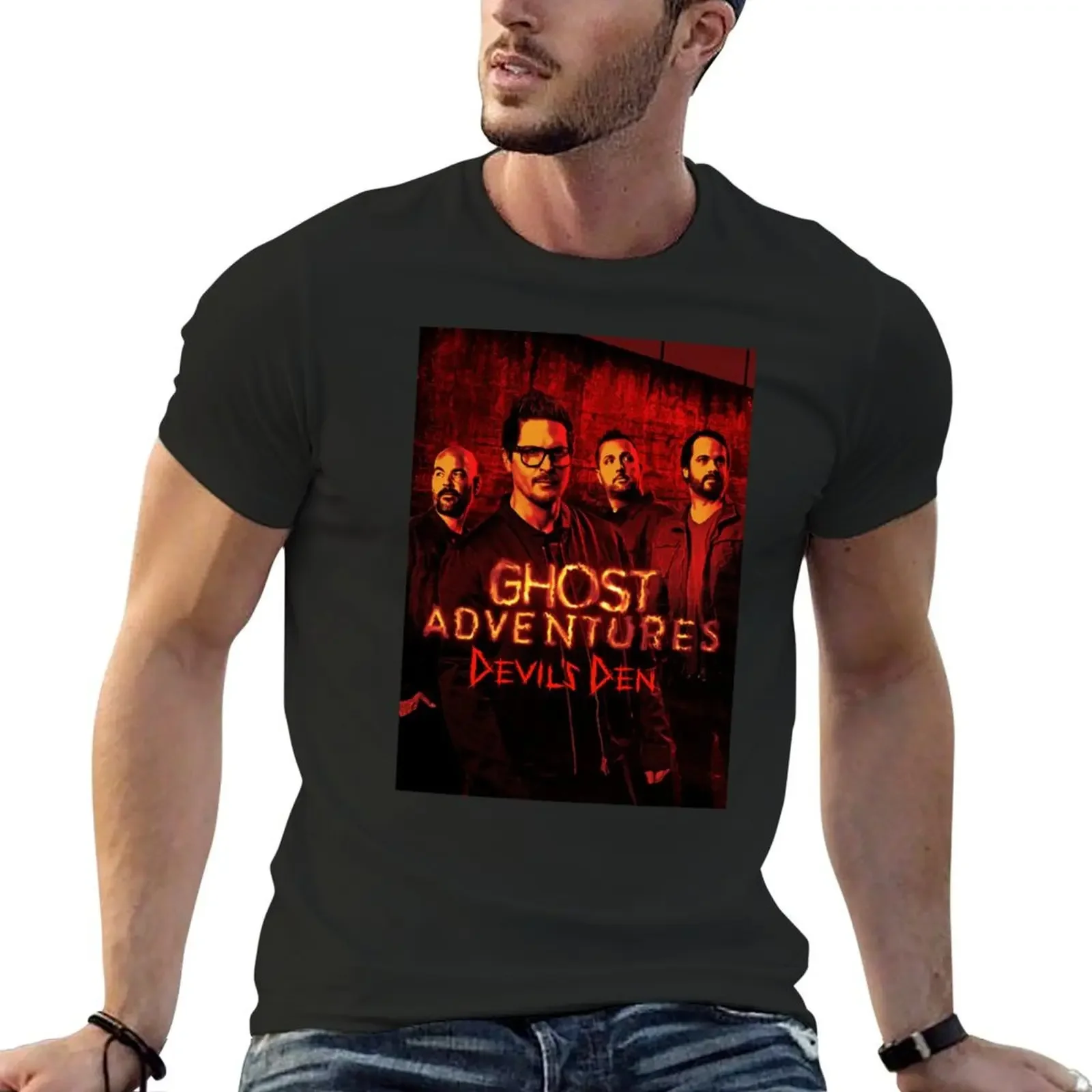 Ghost Adventures Devils Den T-Shirt aesthetic clothes cotton graphic tees customizeds sweat mens workout shirts