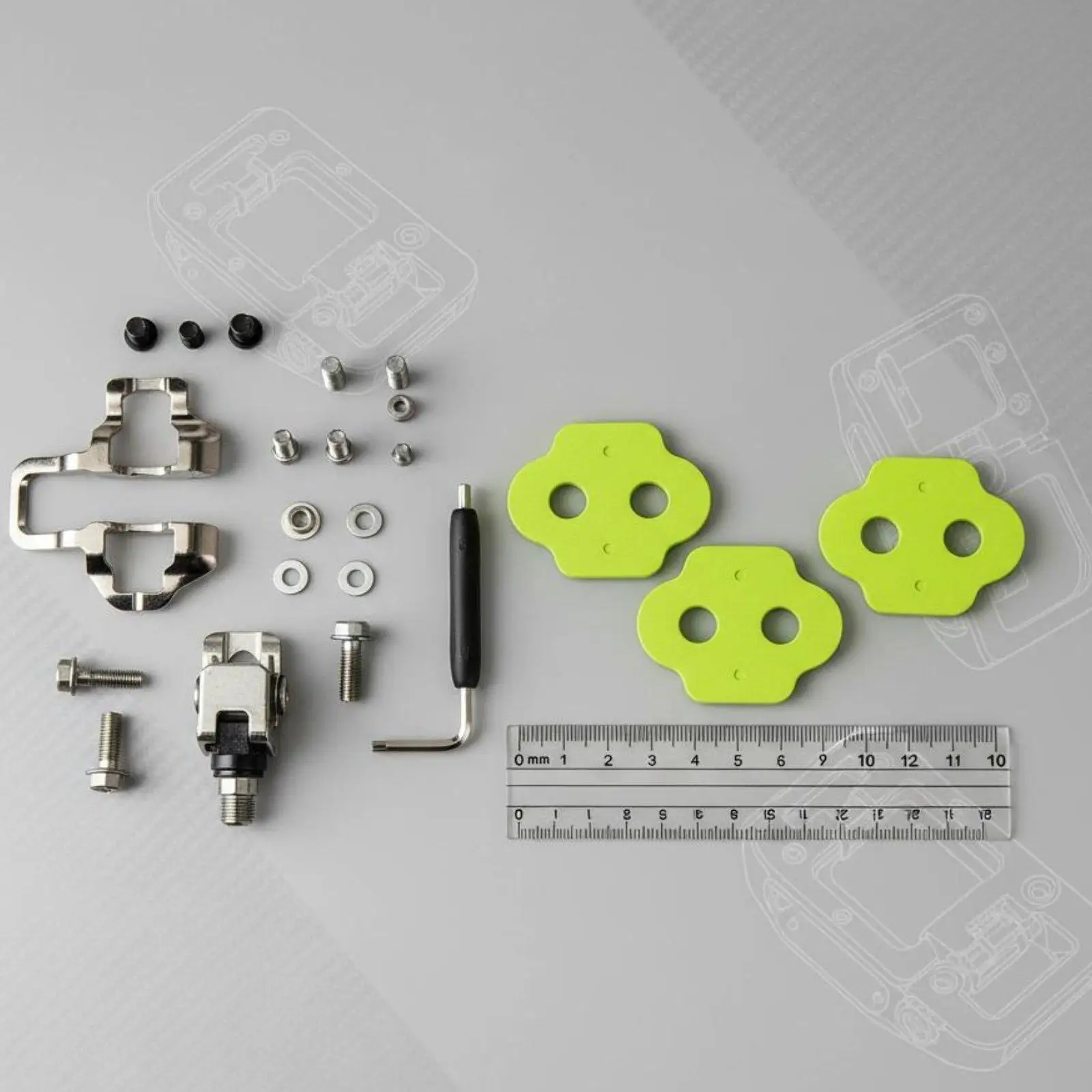 Stackable Cycling Shoe Shim PETG Cleat Wedge Alignment Spacer for Improved Comfort and Smooth Pedal Strokes