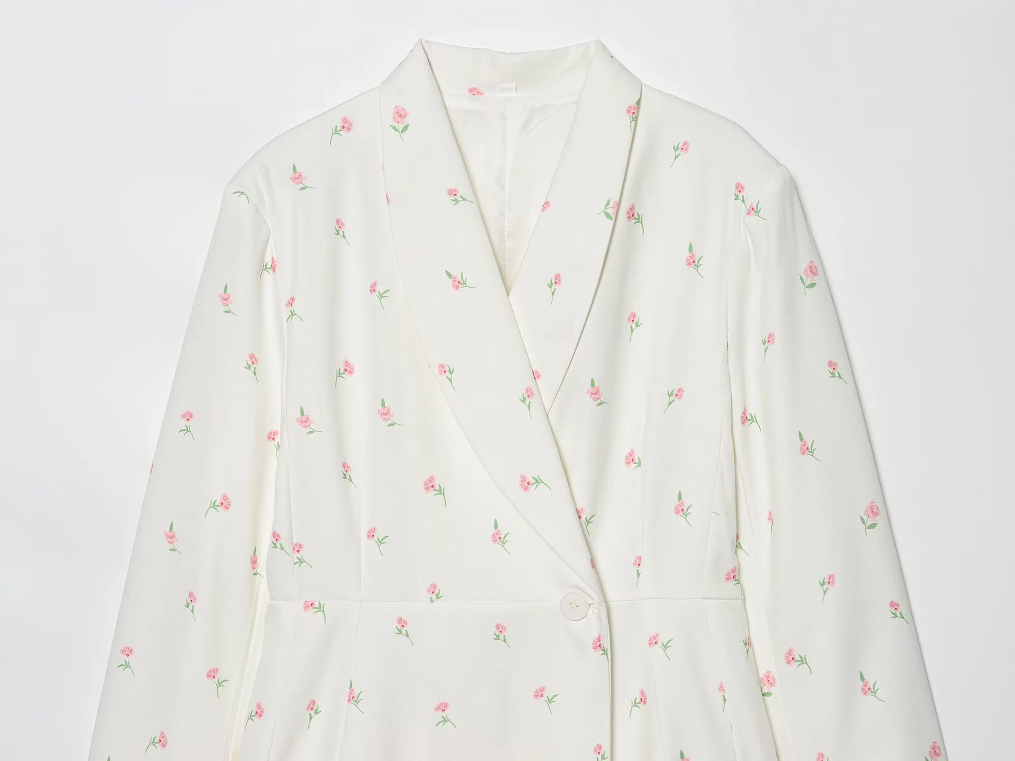 Odzież damska w stylu europejskim i amerykańskim, nowa kolekcja 2025, modny, uniwersalny, drukowany komplet z długim rękawem, wyszczuplający talię.