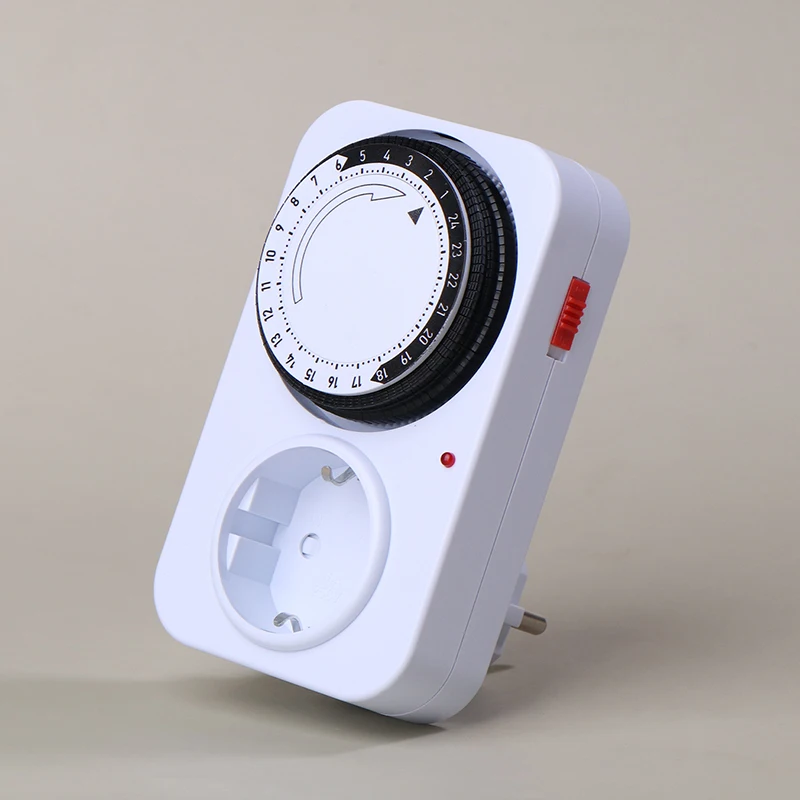

Automatic Shutdown With Overload Protection EU Plug Timing Socket 24-hours Cycle Mechanical Timer Electricity Consumption Meter