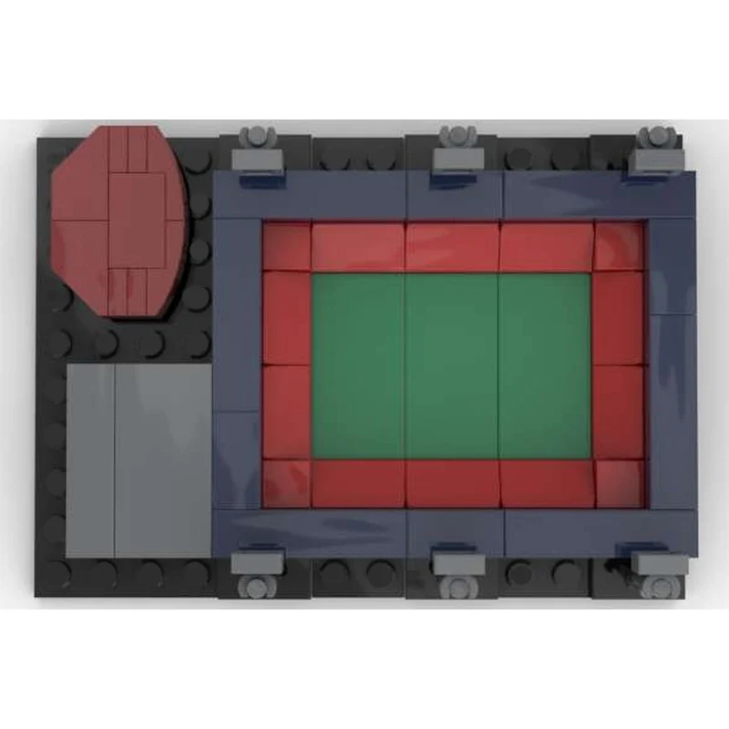 Stadtansicht-Modell MOC Bausteine Fußballstadion Modulare Technologie Kinder-Urlaubsgeschenke Zusammenbaubares Spielzeug-Set