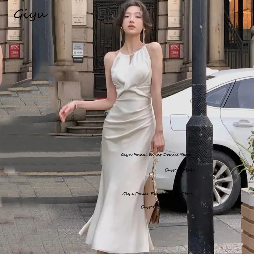 

Giyu Elegant Mermaid Trumpet Korea Wedding Dress Photoshoot Sleeveless Floor-length Evening Dress 웨딩드레스 Vestidos Novias Boda