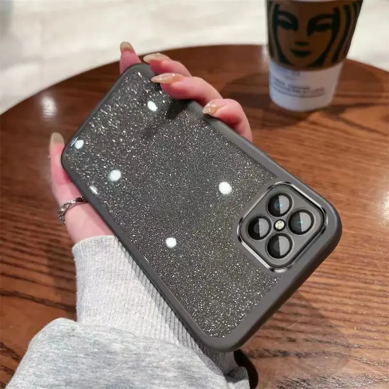 Luxury Case For Honor x8 4G Phone Cover Shiny Glitter Back Coque for Honor x8 2022 X8a X8b x9b X7a X6a X6s Case Honorx8 Silicon