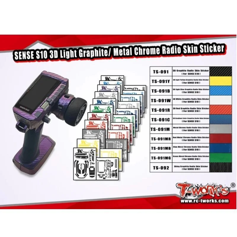 

Оригинальная наклейка из 3D-карбонового волокна T Works TS-091 (для Sense S10) для радиоуправляемых моделей (RC Parts)