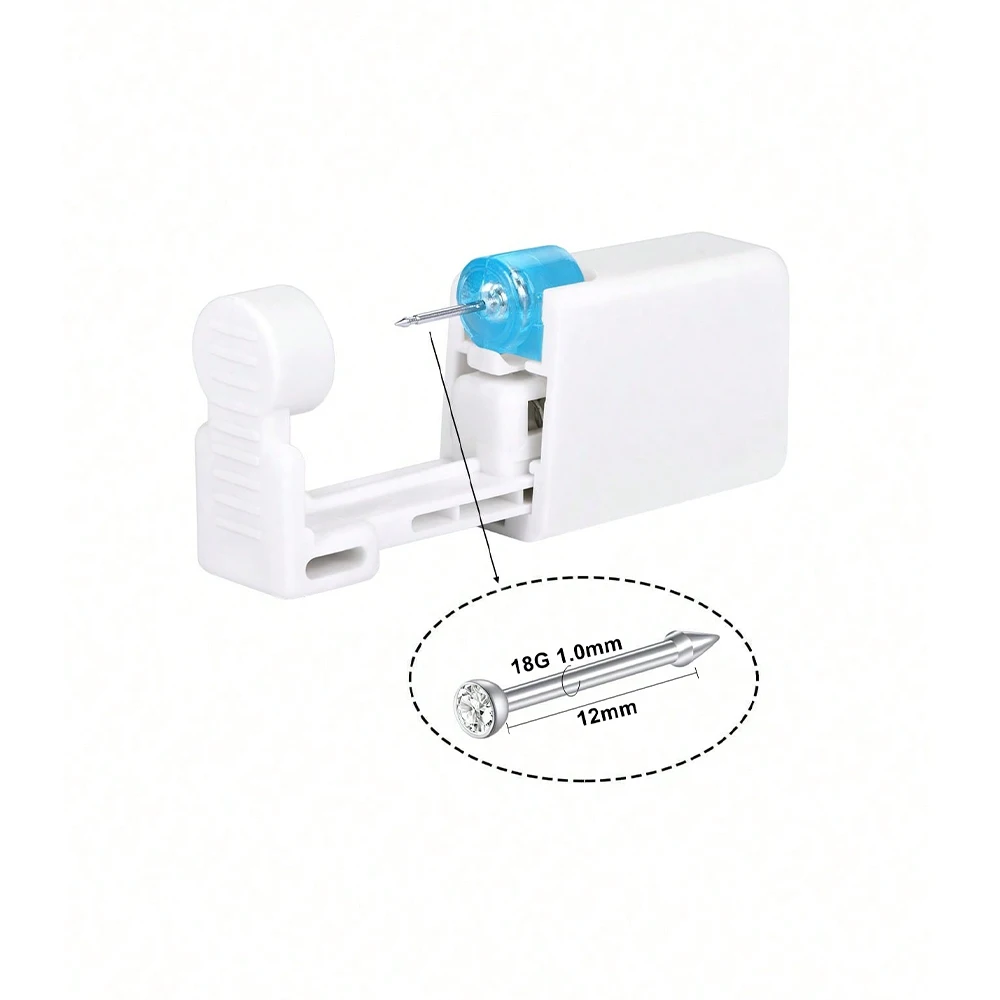 1 Pack Nose Piercing Kit, Disposable Sterile Piercing Unit For Self Nose Piercing Gun, Nose Stud Tool,Nose Piercing Kit