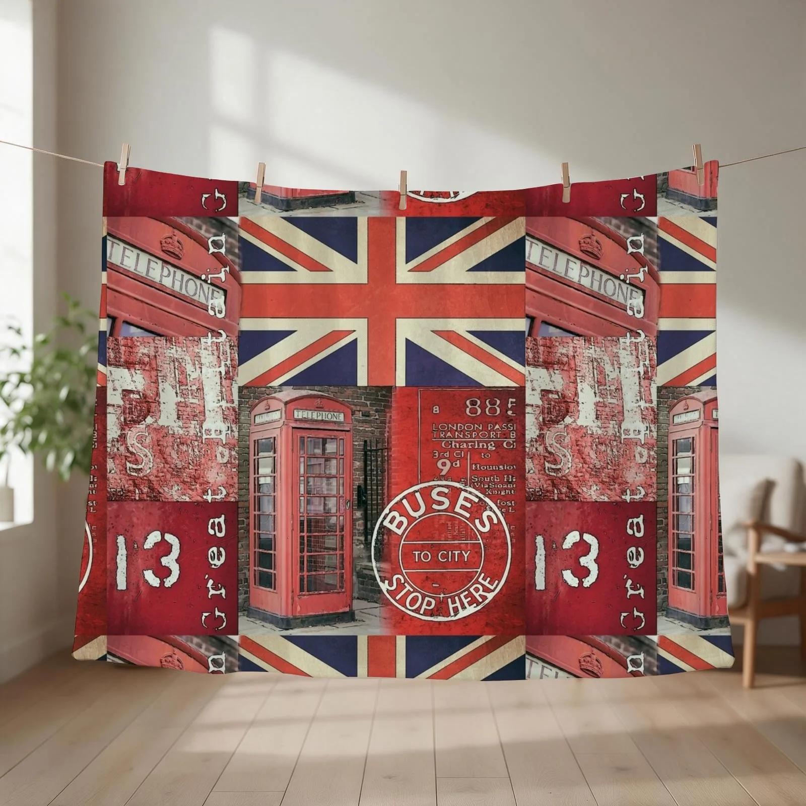Very british Throw Blanket couch cozy soft plush fuzzy picnic outdoor blanket