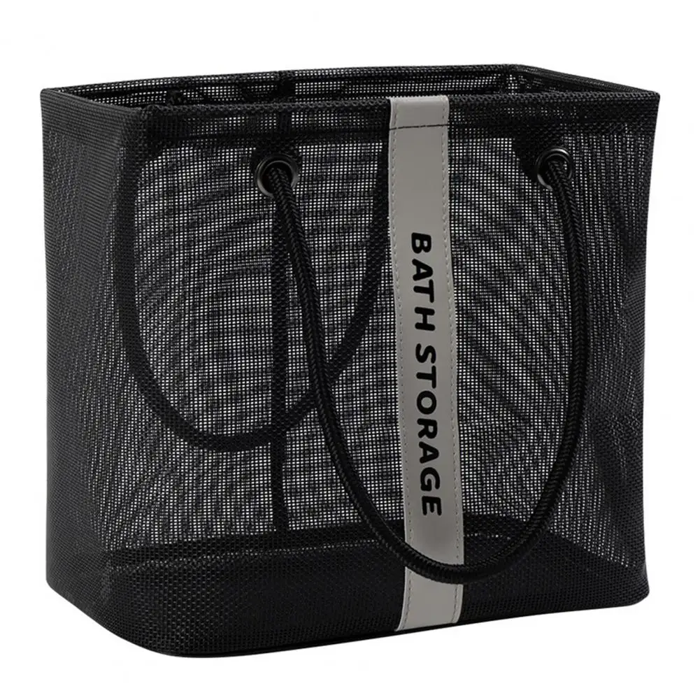 Gym Shower Tote Mesh Shower Bag Portable Mesh Toiletry Bag with Handle for Travel Shower Makeup Organization Quick Drying Heavy