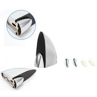Home Glass Shelf Support Clamp Zinc Alloy 4Pcs/set Furniture Brackets Polished Chrome Replacement Silver Bathroom New