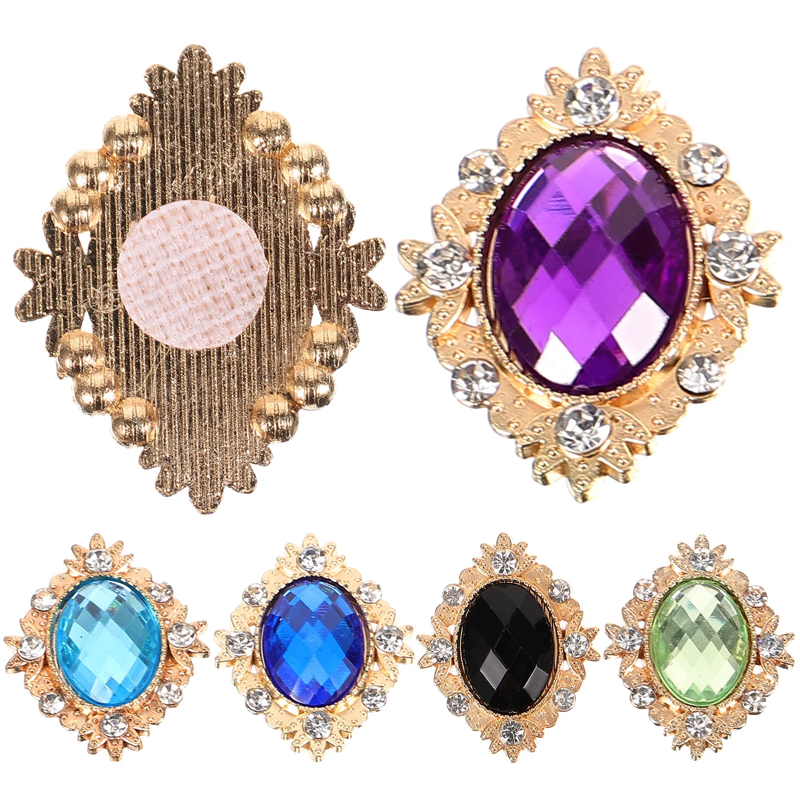 

6pcs Rhinestone Shoe Charms Gem Decorative Clips For Women Alloy Lightweight Shoe Accessories Holiday Party Gift Bridal Boot