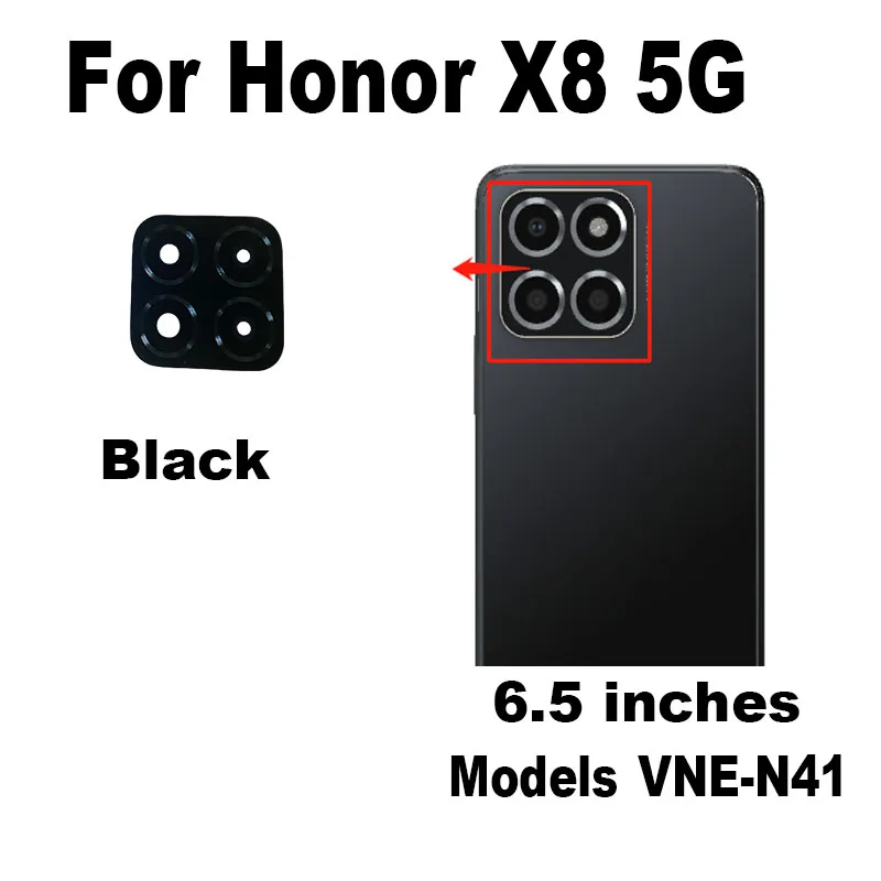 For Huawei Honor X8 Back Camera Glass Lens Rear Camera Glass With Adhesive Sticker Glue 4G 5G