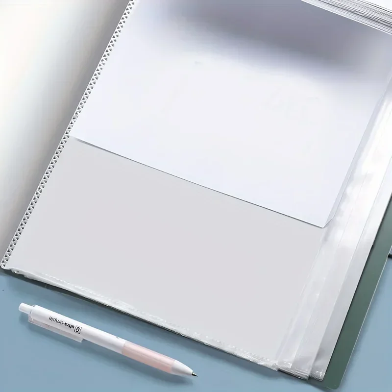 30 Pages A4 Document Organizer with Transparent Pockets - Multi-Layer Office and School Storage Folder Desk Organizer  Binder