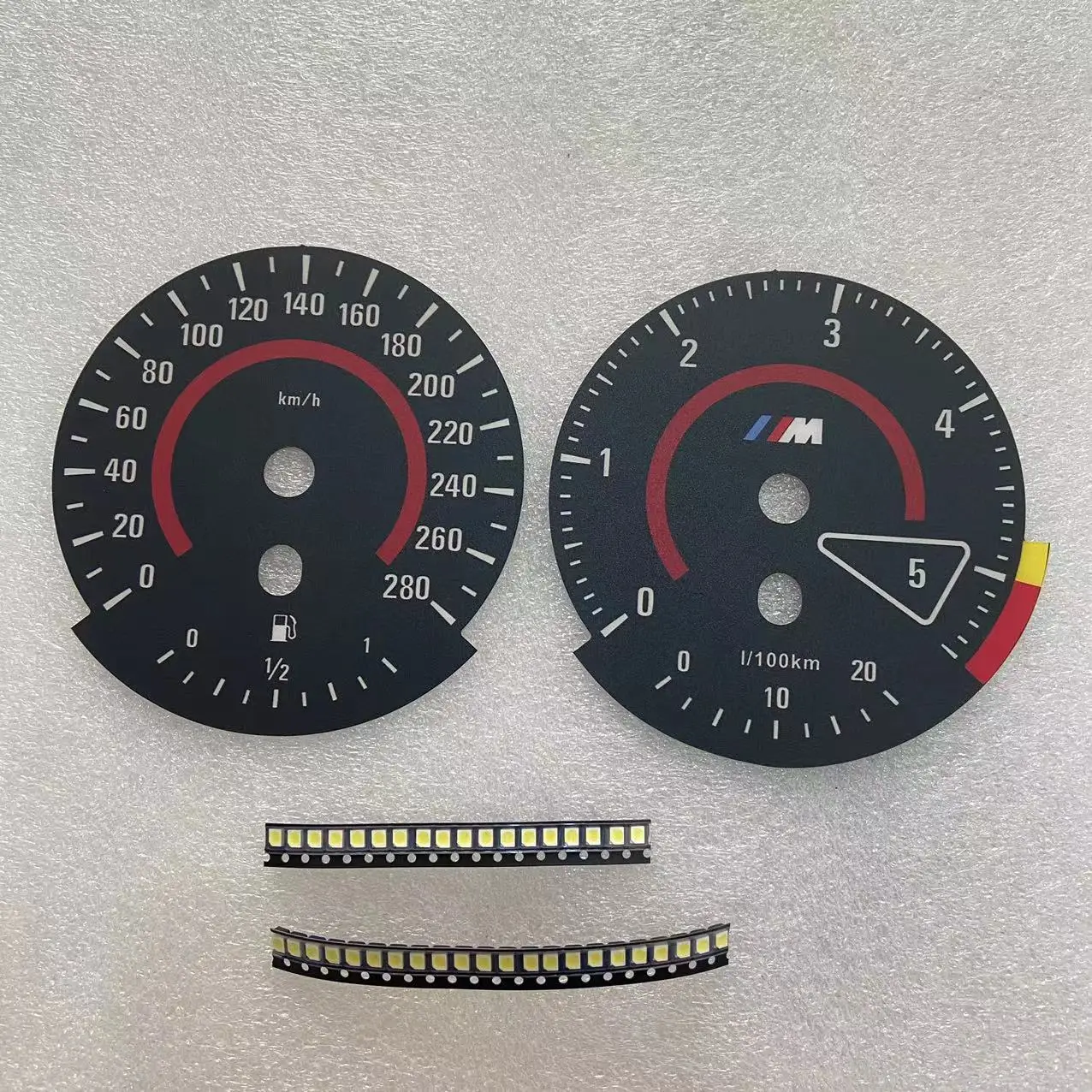 

Speedo Gauge Faces For BMW 3 E90 E91 E92 E93 X1 E84 Diesel Speedometer Instrument Cluster Overlay 280KM/H