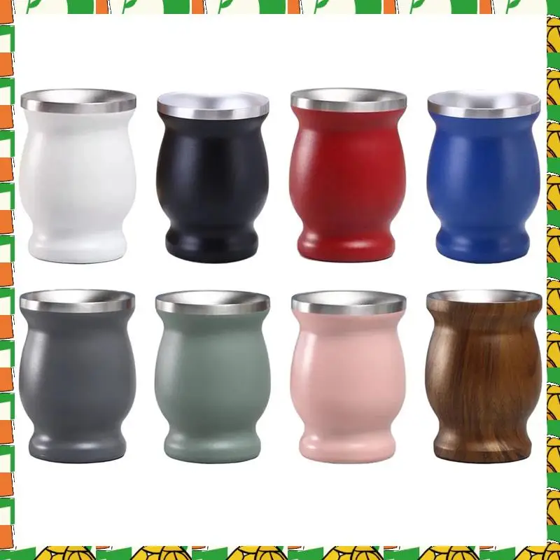 

Stainless Steel Tea Cup Tea Cup Set For Insulated Straw Cup Insulated Simple Cup Durable Easy To Use Wood Grain