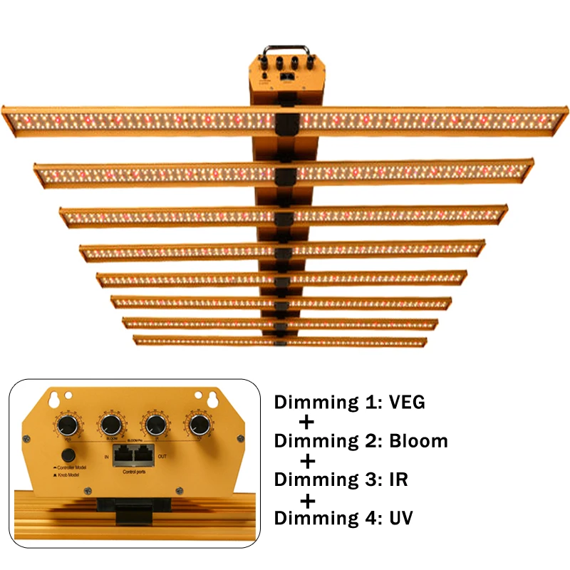 

Latest upgrade Quantum Led Grow Light Bar 4-channel Dimming Greenhouse Growth Lamp 3000K/3500K 660NM UV IR Growbox For Veg Bloom