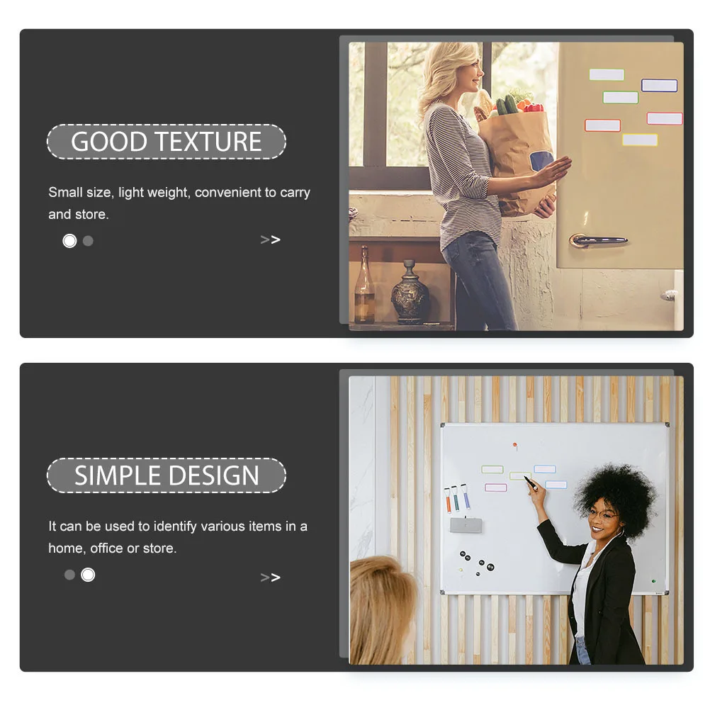 

54Pcs Magnetic Labels Erasable Stickers Whiteboard Board Organizer Markers Fridge Magnet Magnetic Labels