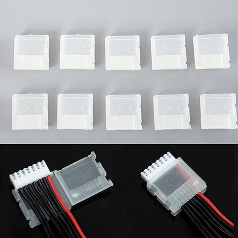 10Pcs AB Clip 2S 3S 4S 5S 6S Head Protector For Lipo Battery JST-XH Balance Wire Protection Plug Savers Connector DIY RC Parts