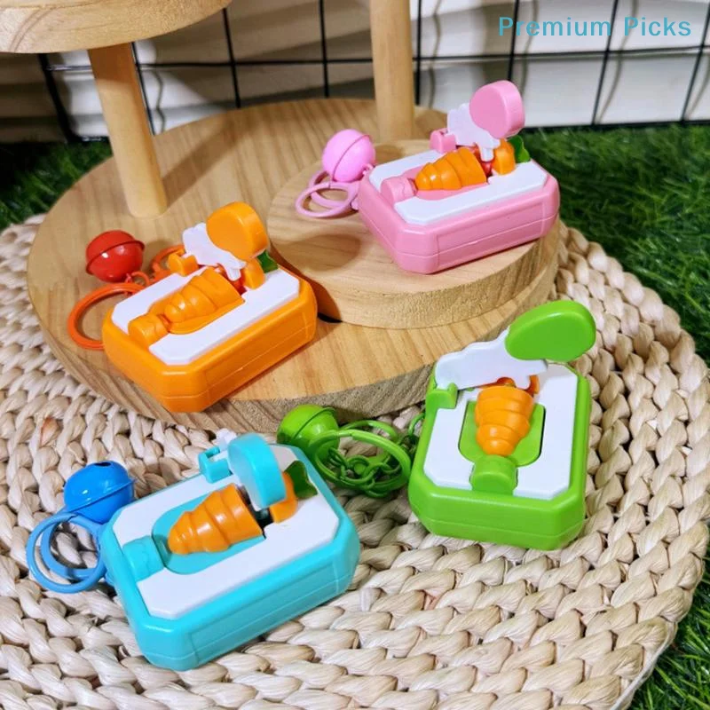 portableDIY Keychain Toy Mini Carrot-cutting Creative Stress Reliever for Office Gift and home relaxation