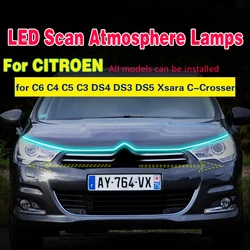 Fog Light For Citroen C6 C4 C5 C3 DS4 DS3 DS5 Xsara C-Crosser Car LED Daytime Running Lamp DRL 12V With Start Scan Light Strip