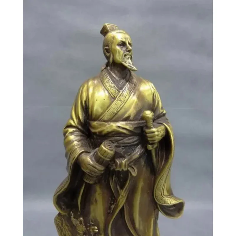 Chinese Bronze Folk The Art 12inch30cm War Military Science SunZi Sun Tzu Horse Statue