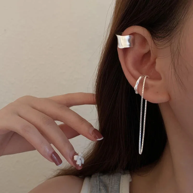 

Серебряные клипсы-кисточки VENTFILLE для женщин, асимметричные, модные, для вечеринок, ювелирные изделия с пробой 925, подарки на день рождения, оптовая продажа, дропшиппинг