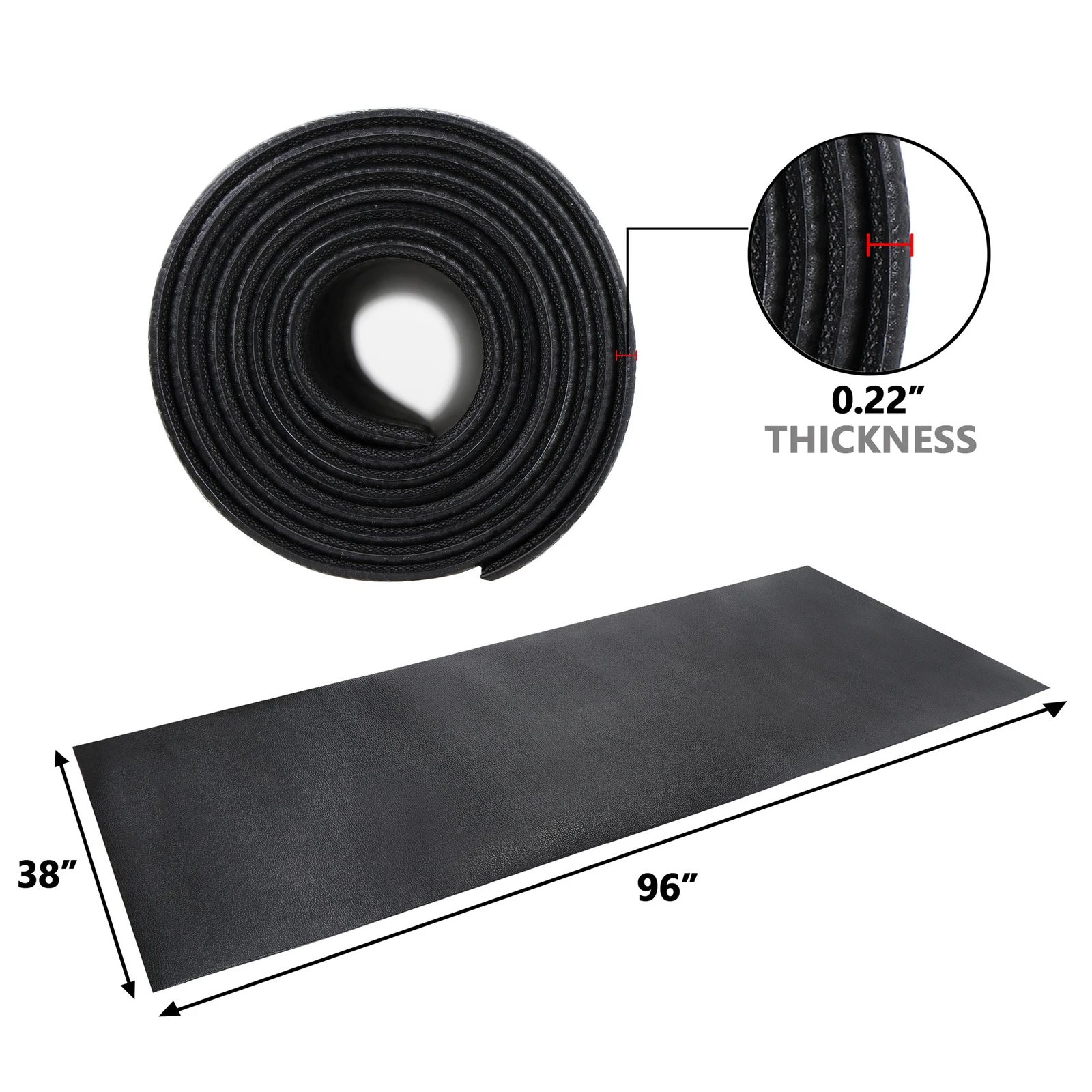 96'' x 38''Exercise Equipment Mat Gym Bike Floor Protector Treadmill Mat PVC