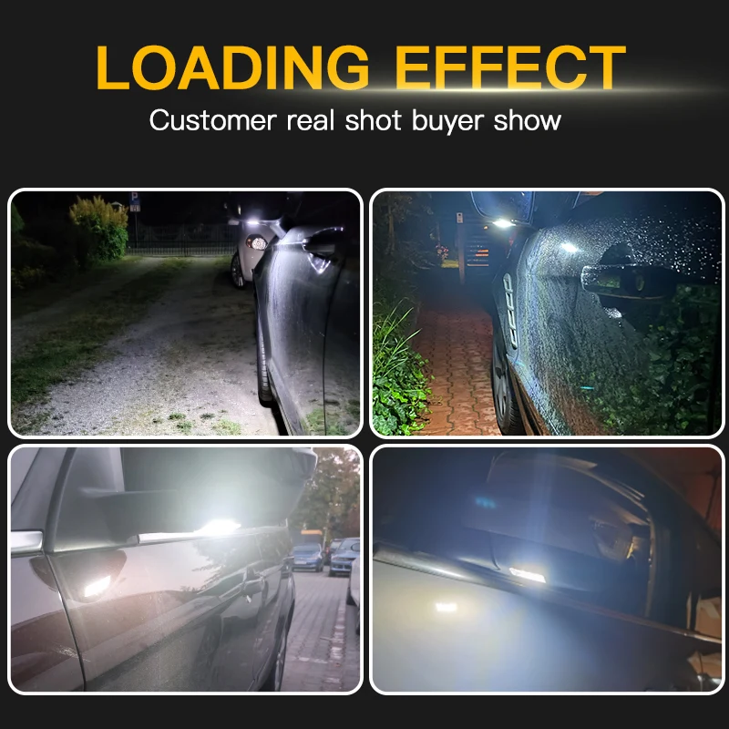 LED Side Mirror Puddle Lights Canbus For Ford C-Max Focus 10-20 Galaxy 06-15 Kuga 08-20 Escape 13-20 Mondeo 07-20 S-Max 15-20 view 6
