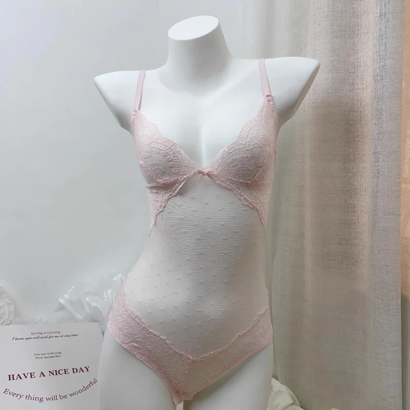 

Lace See Through Bodysuit Women's Thin Sexy Lingerie Nightwear Temptation Transtrent Comfortable Female Teddies Трусы Женские