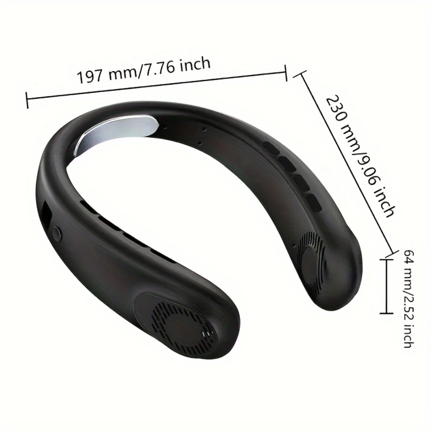 5가지 조절 가능한 속도, LED 디지털 디스플레이, 소음 감소 모터, 긴 배터리 수명, Bladeless With Co를 갖춘 1pc 휴대용 목 팬