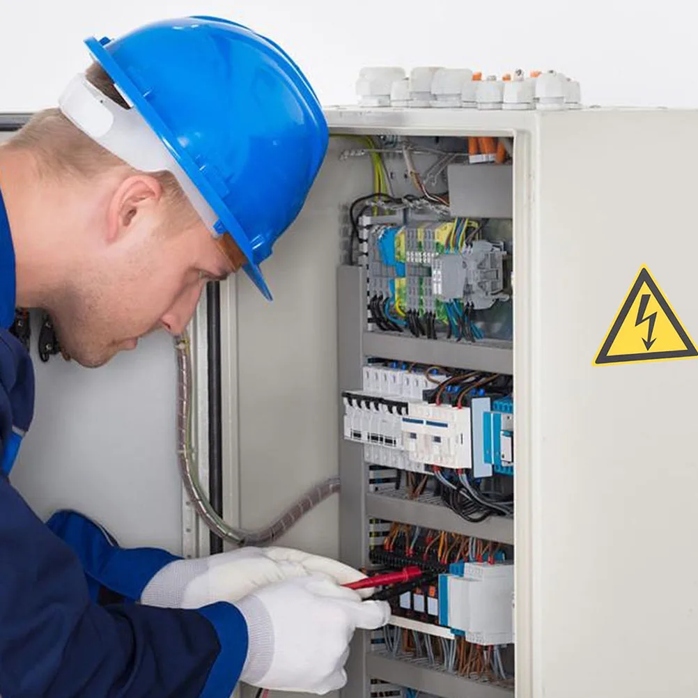 25 قطعة من ملصقات التحذير للصدمات الكهربائية، شارات ملصقات مضادة للمس لعلامة السلامة ذات الجهد العالي ولوحة الصندوق الكهربائي وزجاج الحائط #2