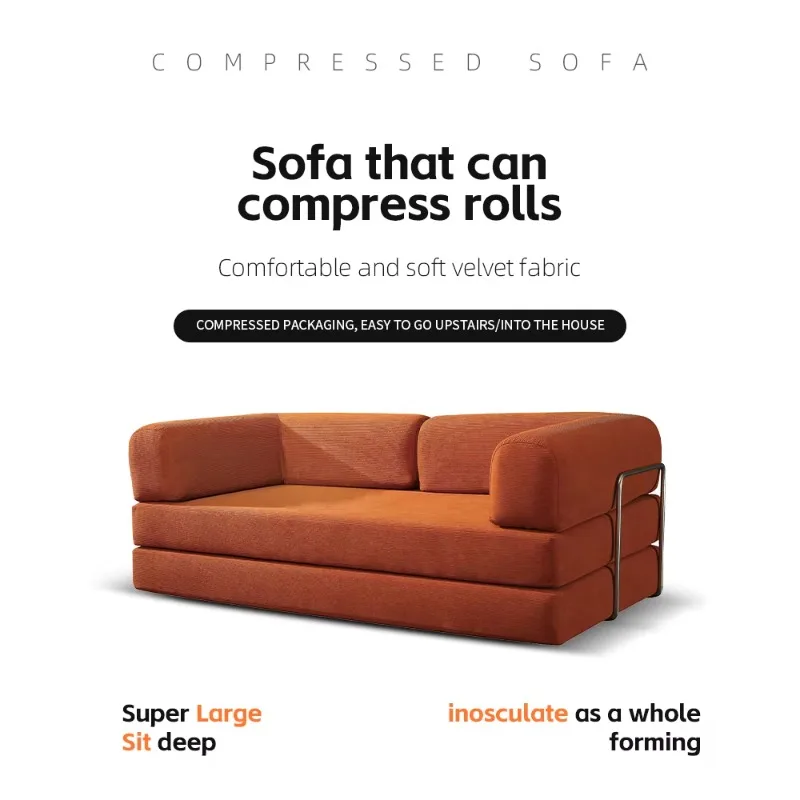 Foldable Vacuum Compression Sofa Bed Multipurpose Convertible Sofa Compact Storage Modern Leisure Furniture Wholesale