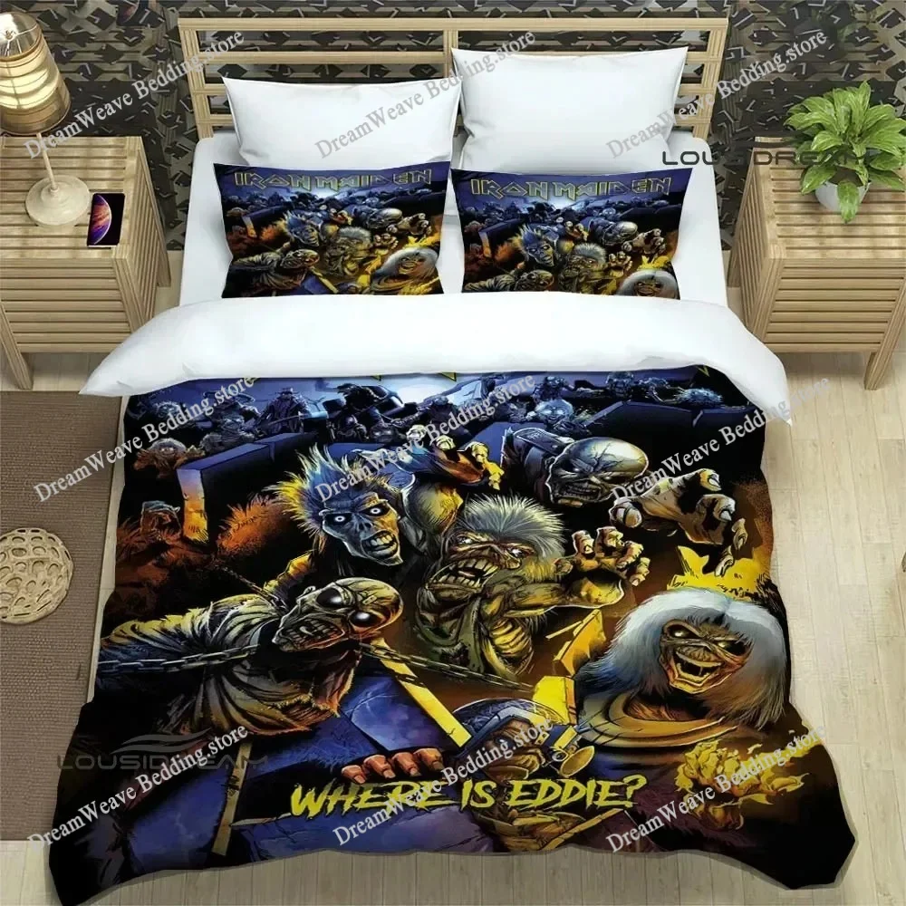 

3D Rock Band I-Iron-M-Maiden Bedding Sets Exquisite Bed Supplies Set Duvet Cover Comforter Set Bedding Set Luxury Birthday Gift