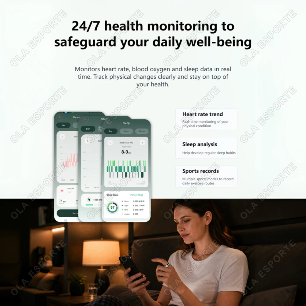 NEW AI Recording Smart Ring Heart Rate Sleep Monitoring Smartring Translation Gesture Control Waterproof Sports ring Man Women