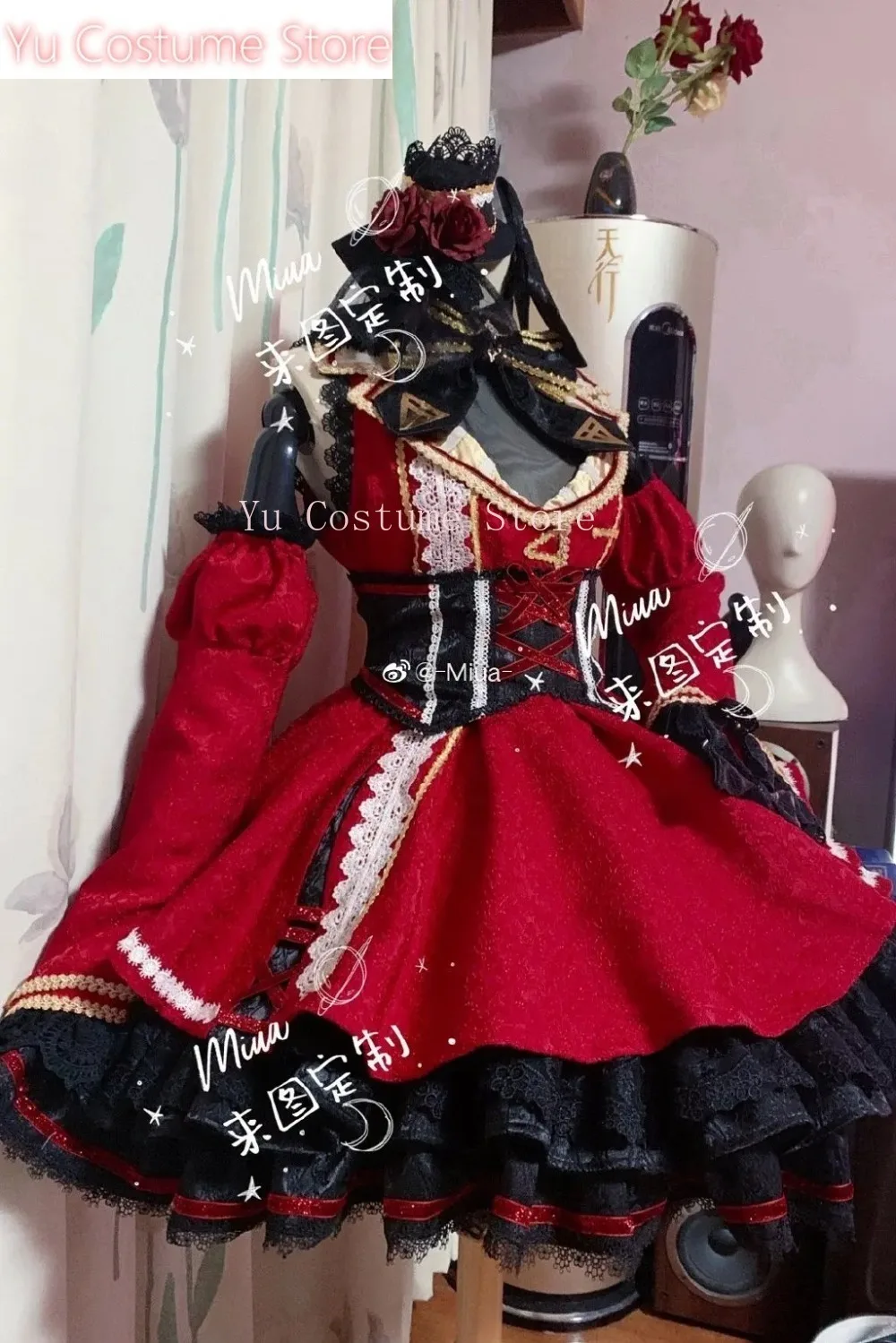 يو CostumeStore [مخصص] أنيمي الخامس هوشو البحرية الكابتن لعبة البدلة القوطية لوليتا فستان رائع تأثيري حلي هالوين