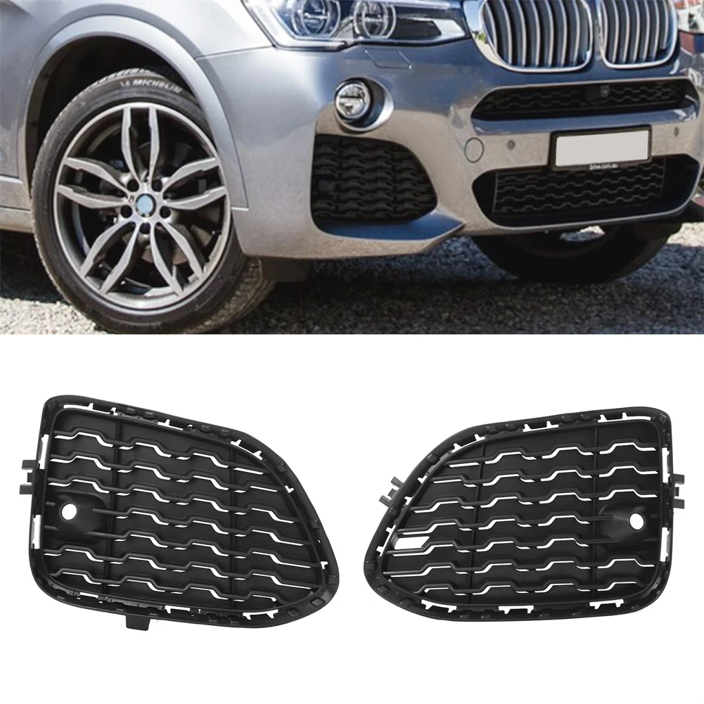 Easy Install Bumper Accessory Auto Part Bar Grille Black Fog Light Perfect Match Stable Characteristics Easy Install