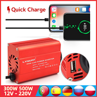 300W 500W Car Inverter DC12V AC220V Outdoor Portable Charger Converter Cigarette lighter EU/Universal Socket