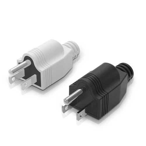 Imagen 1 del producto 1-10 Uds EE. UU. Americano 3 pines 15A 125V AC alimentación eléctrica adaptador de enchufe macho cable conector de cable de extensión recargable