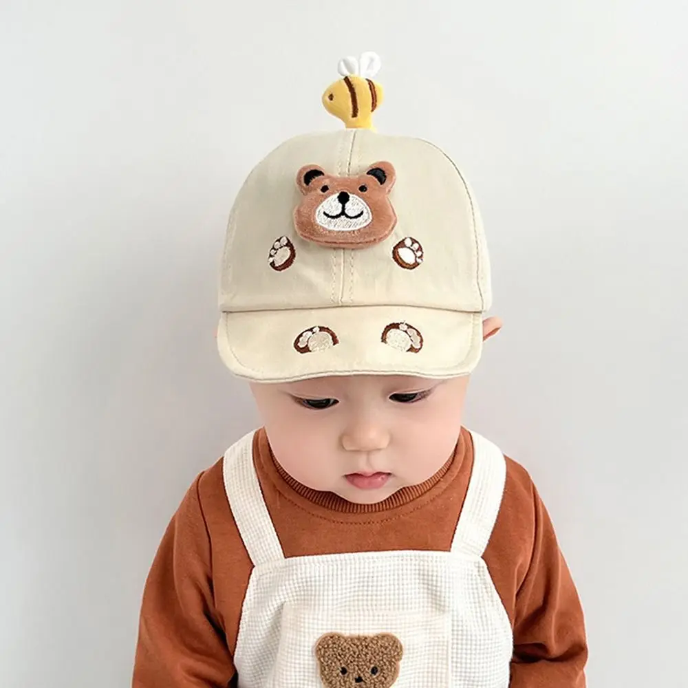 Embroidery Bear Paw Baby Baseball Caps Cartoon Animals Sunscreen Kids Peaked Caps Adjustable Sunshade Visor Hat