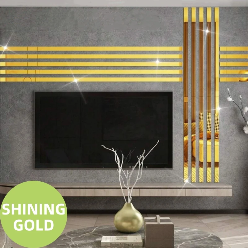 6M Stainless Steel Decorative Line, with Adhesive Backing That Can Be Peeled off and Glued, Used for Wall and Ceiling Decoration