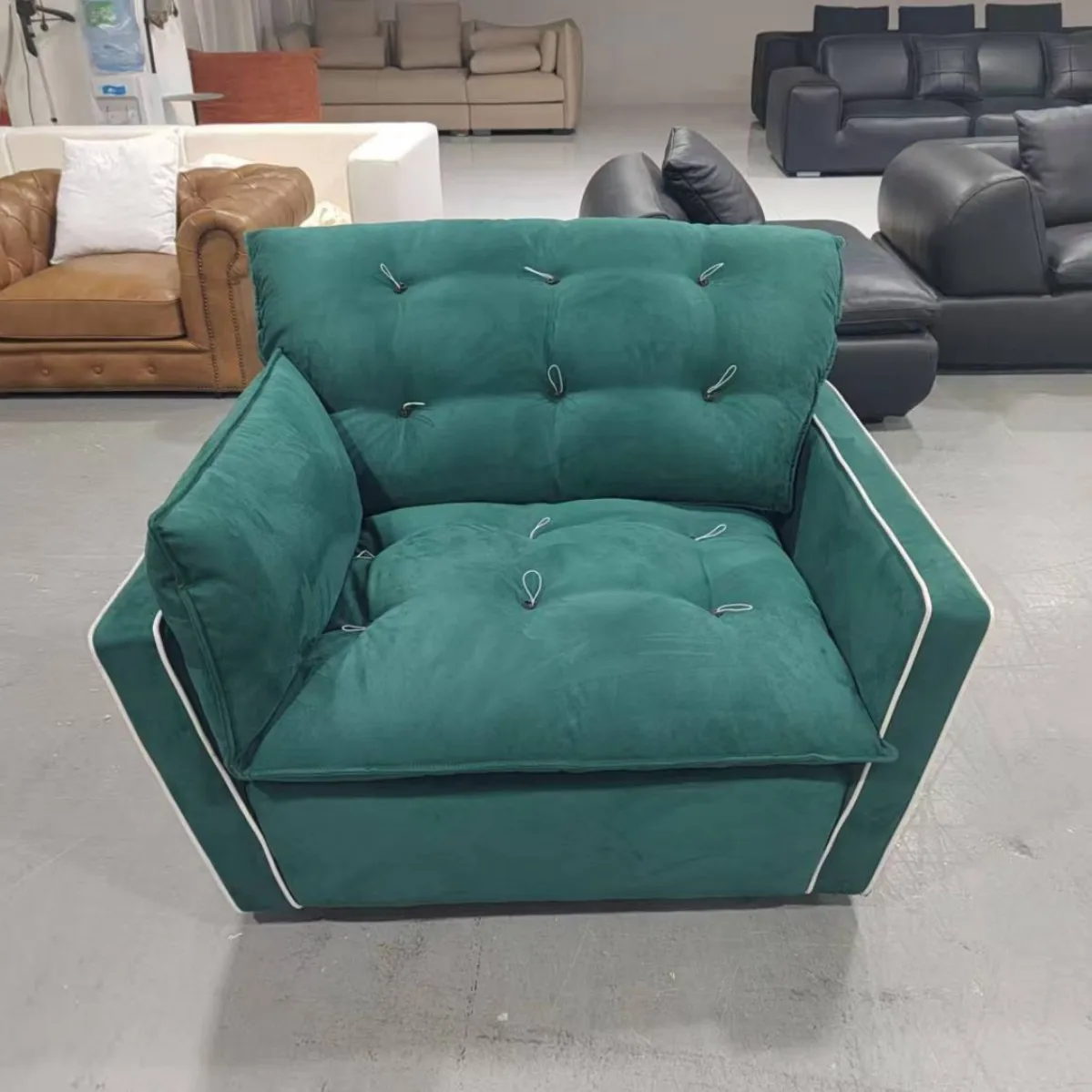 

Living room bedroom matte fabric single rotating sofa designer sorrento sofa sorrento down sofa