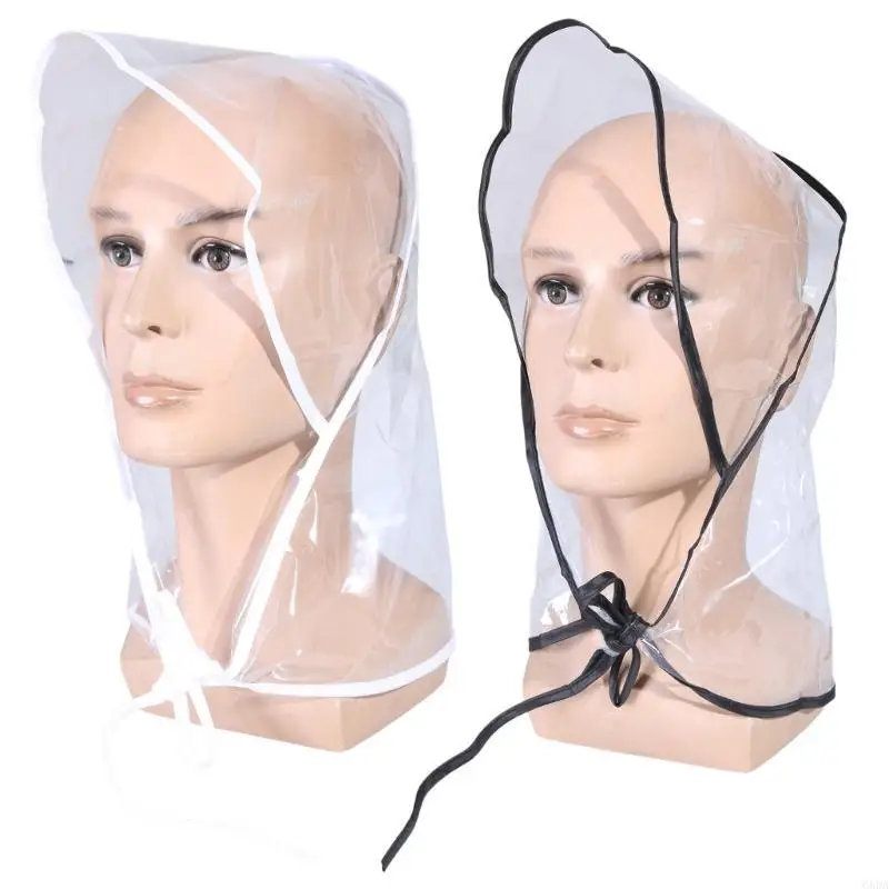 Easy to Carry PVC Rain Hat for Outdoor Trips Hair Stay Dry Waterproof Hood 6XDA