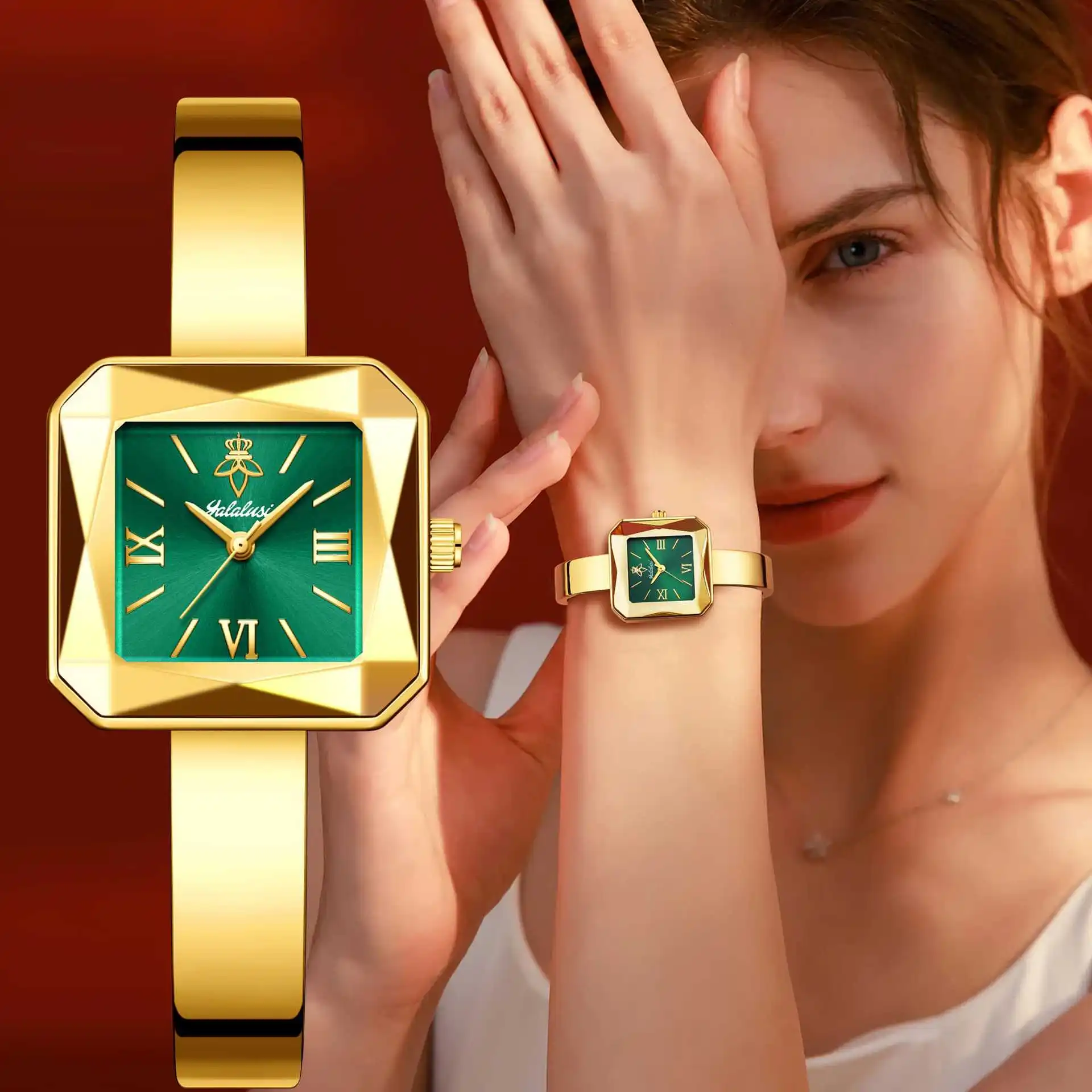 New Minimalist, Elegant, And Stylish Square Watch For Women; A High-End And Sophisticated Timepiece.  Premium Quality Watch.