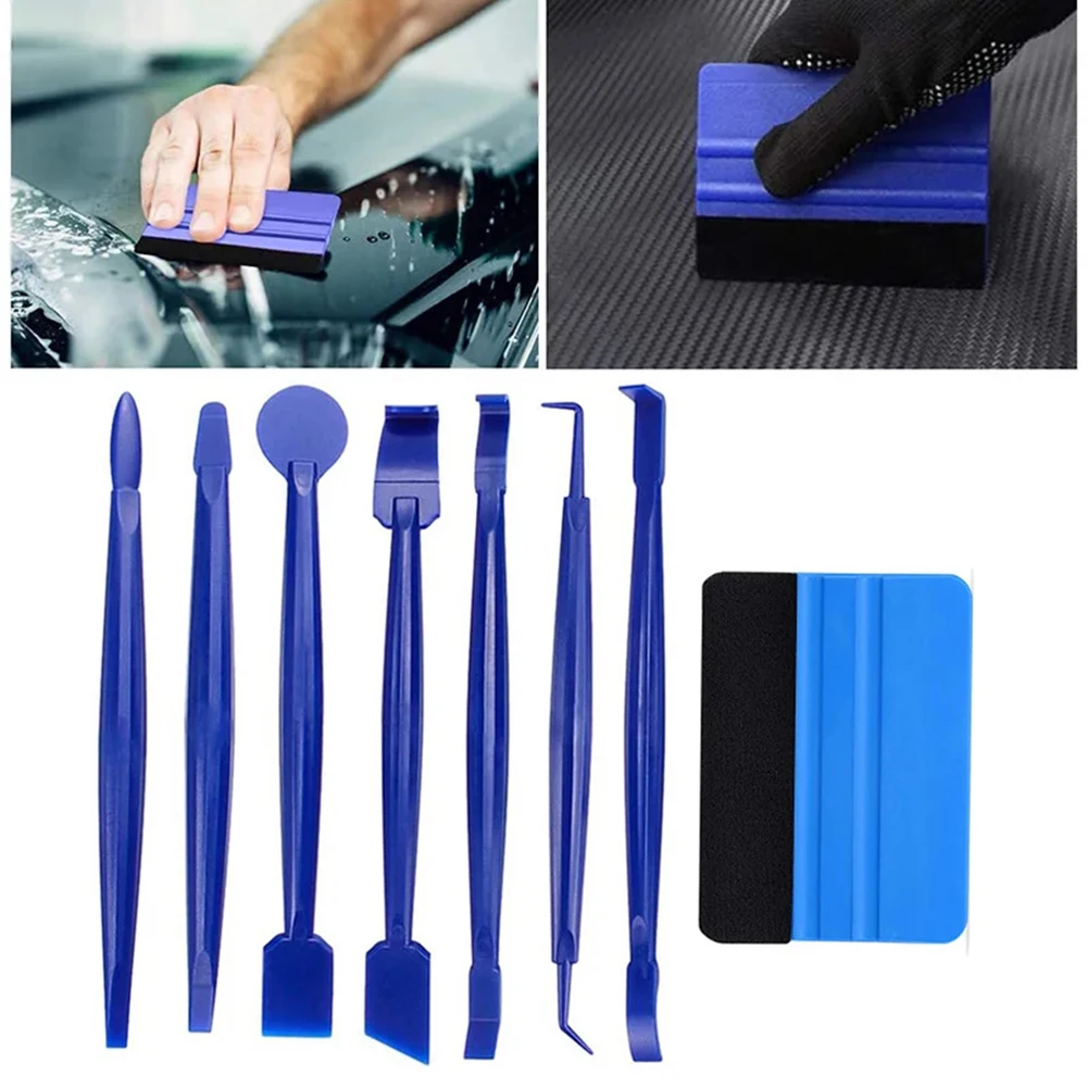 8pcs PP Squeegee Scraper Set For Automotive Vinyl Wrap Projects Including Decal Film And Felt Film Installation Support