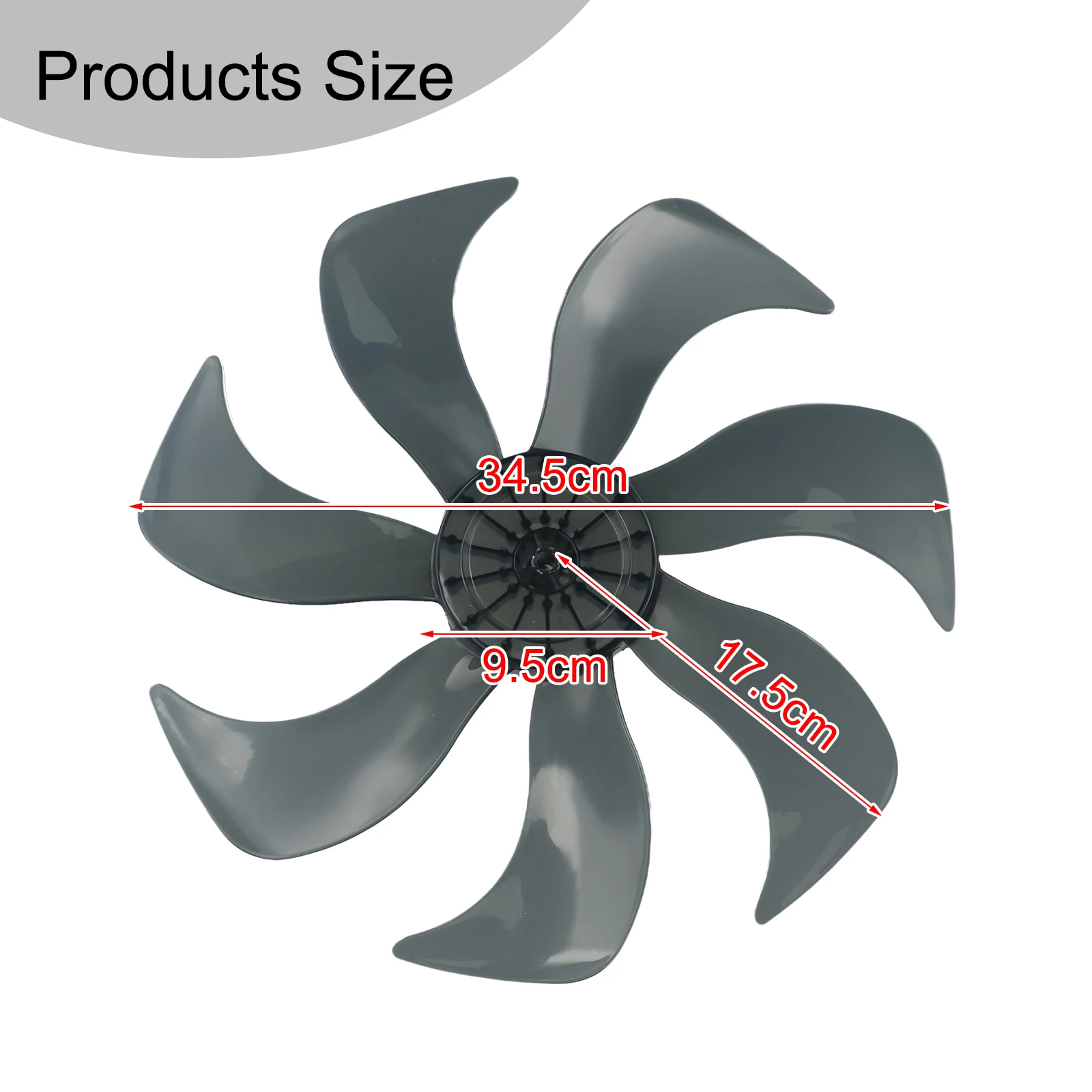 

For Household Fans Plastic Fan Blade Table Fan Blade Replacement Household Use Long-lasting Use Nut Cover Included